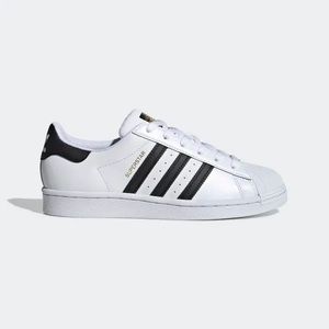 Adidas superstar shoes- black/white